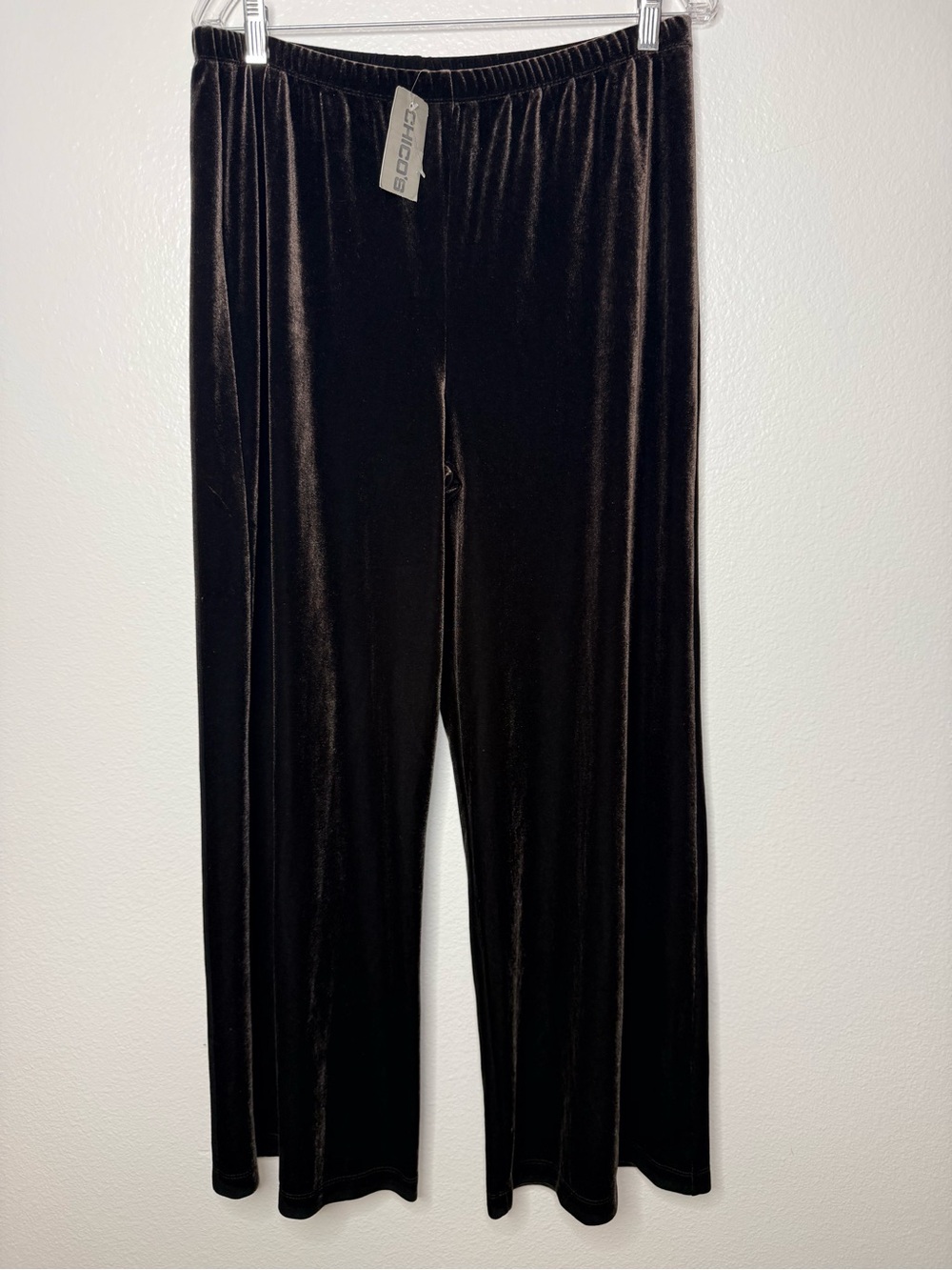 NEW CHICO’s Brown Velvet Pants LG | 30” Inseam - Picture 9 of 9